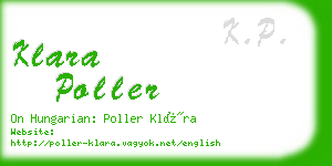 klara poller business card